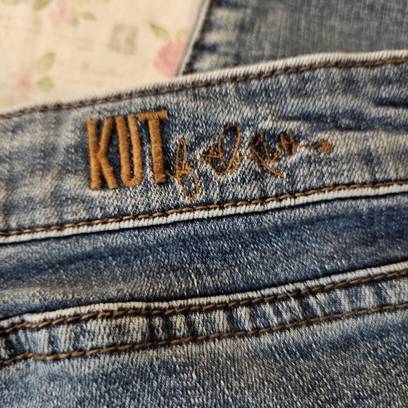 Kut Abigail Crop Straight Leg Jeans Ripped Torn Womens Plus Size 18 W - Picture 11 of 11